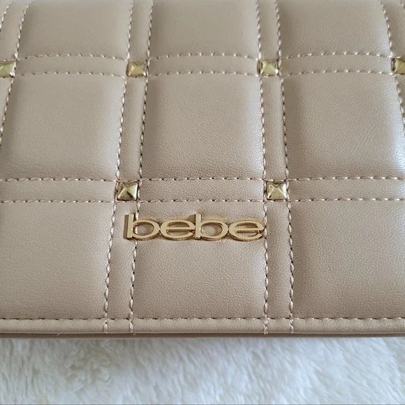bebe Chica👩 Stud Crossbody Bag in Beige - NWT - Picture 8 of 16